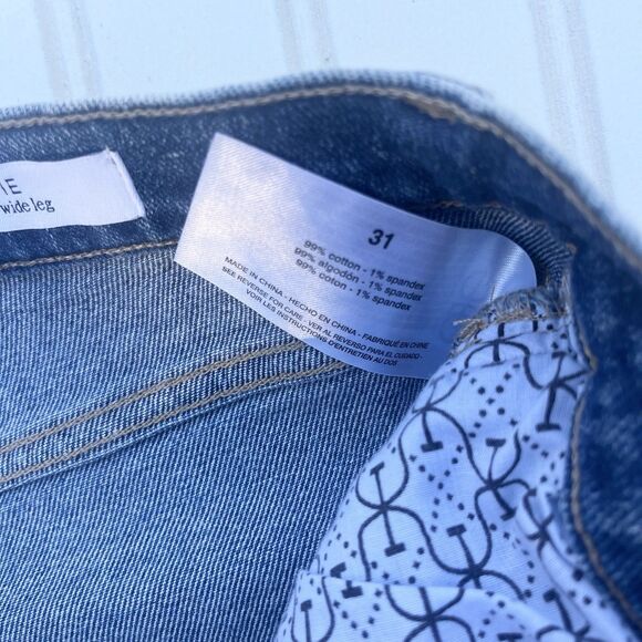 Sam Edelman Blue Jeans Size 31 Cody High Rise Wide Leg Side Detail - Picture 5 of 8